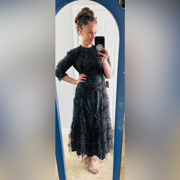 Dainty Jewells Elegant Fall Green Dress - Picture 4 of 7